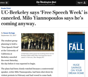 UC-Berkeley says Free Speech Week is canceled