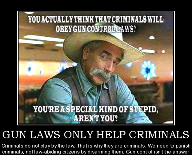 criminals don't follow gun control laws