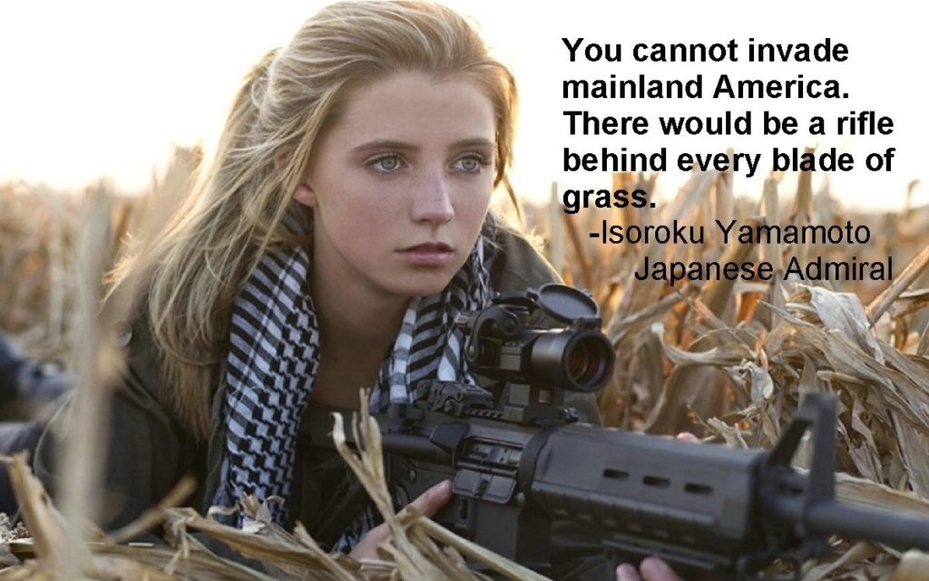 Isoroku Yamamoto - You Cannot invade America. There would be a rifle behind every blade of grass.
