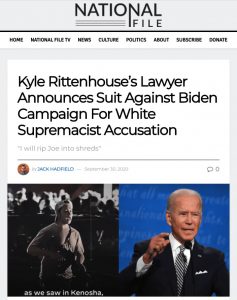 Kyle Rittenhouse’s Lawyer Announces Suit Against Biden Campaign For White Supremacist Accusation